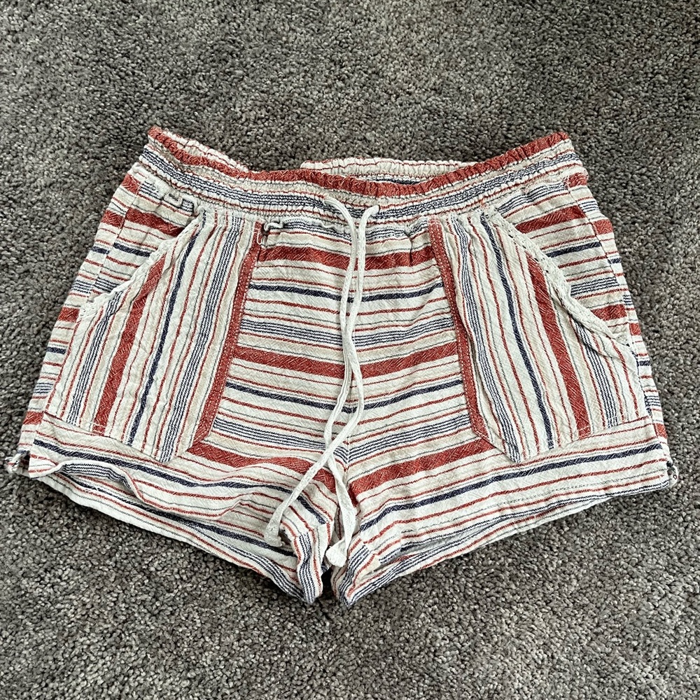 Orange & Blue Striped Shorts